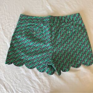 Crown & Ivy Teal Green and Black Zebra Print Shorts. Women’s size 10